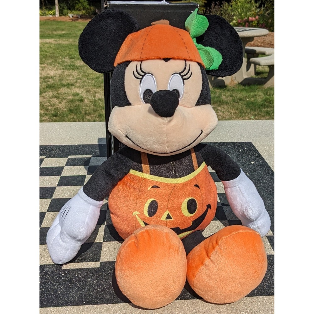 DISNEY Pumpkin Minnie Mouse Plush 20" Toy Halloween 2022 Costume Jack O Lantern